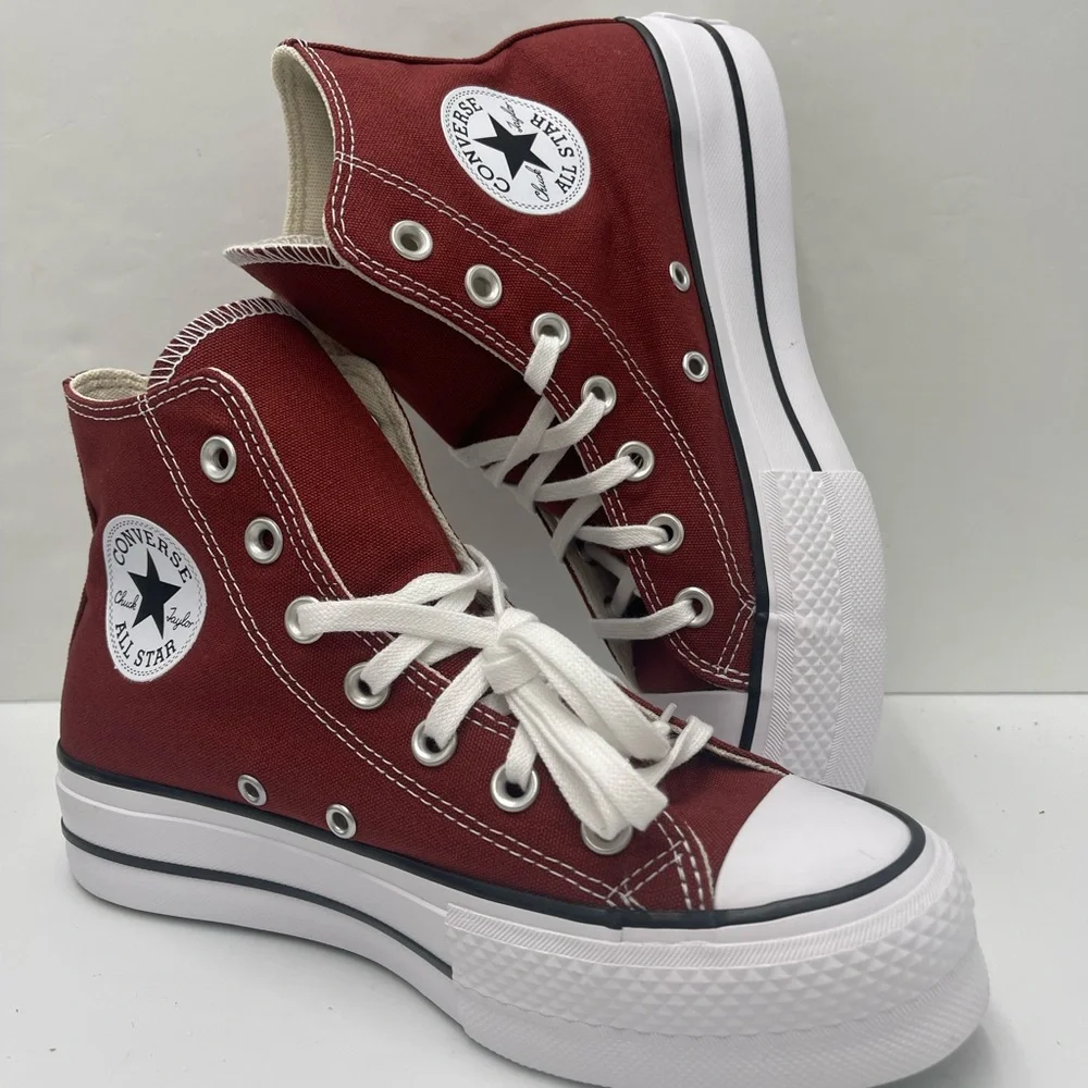 Converse WMN Red High-Top CTAS LIFT HI ROTTIN APPLE/WHITE/BLACK Platform Sneaker